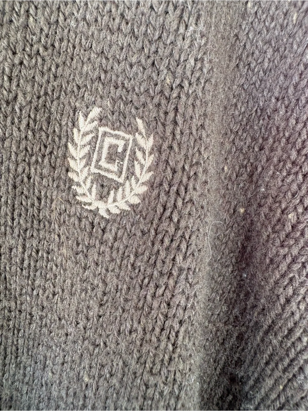 Chaps Men's V-Neck Sweater in Chocolate Brown